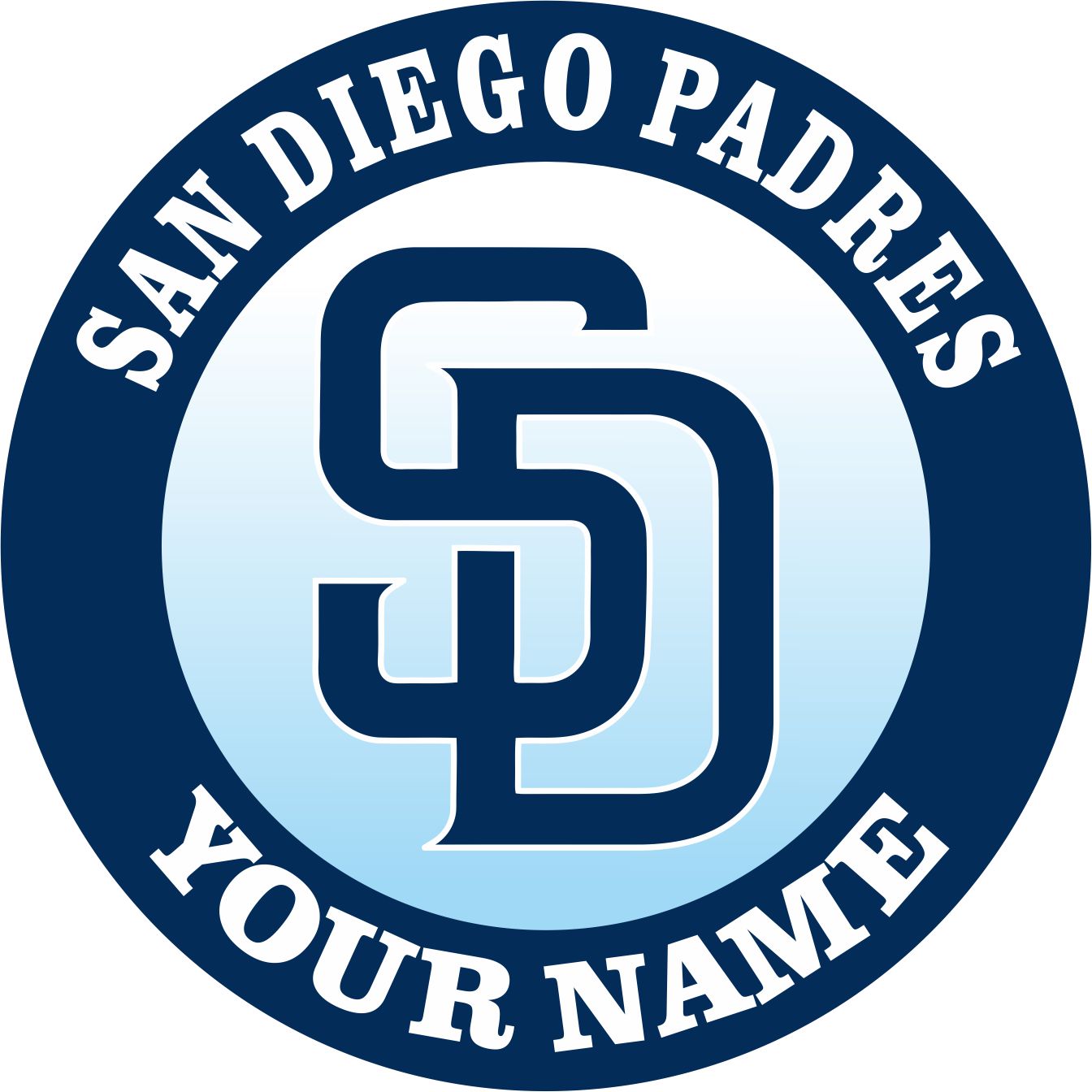 San Diego Padres Customized Logo vinyl decal